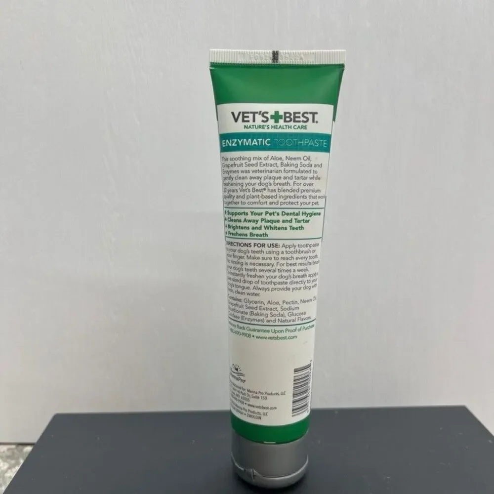 Vet's Best Enzymatic Dogs Health Care Fresh Breath Dental Gel Toothpaste 3.5 oz